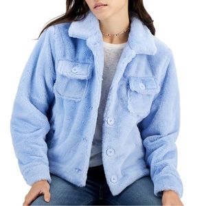 Crave Fame NEW” Faux Fur long sleeve shacket Size L